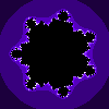 analogue of the Mandelbrot set fractal, for z raised to the eighth power (z^8)
