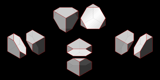 cube, cut, x4
