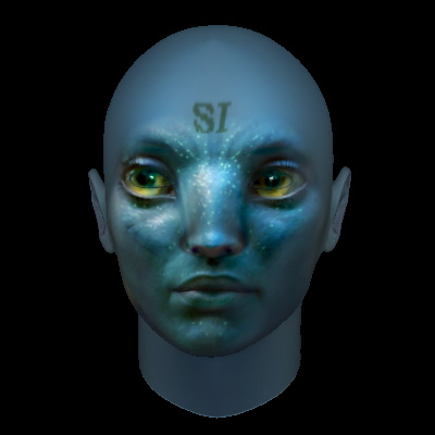 sample 3d Head (James Cameron's Avatar)